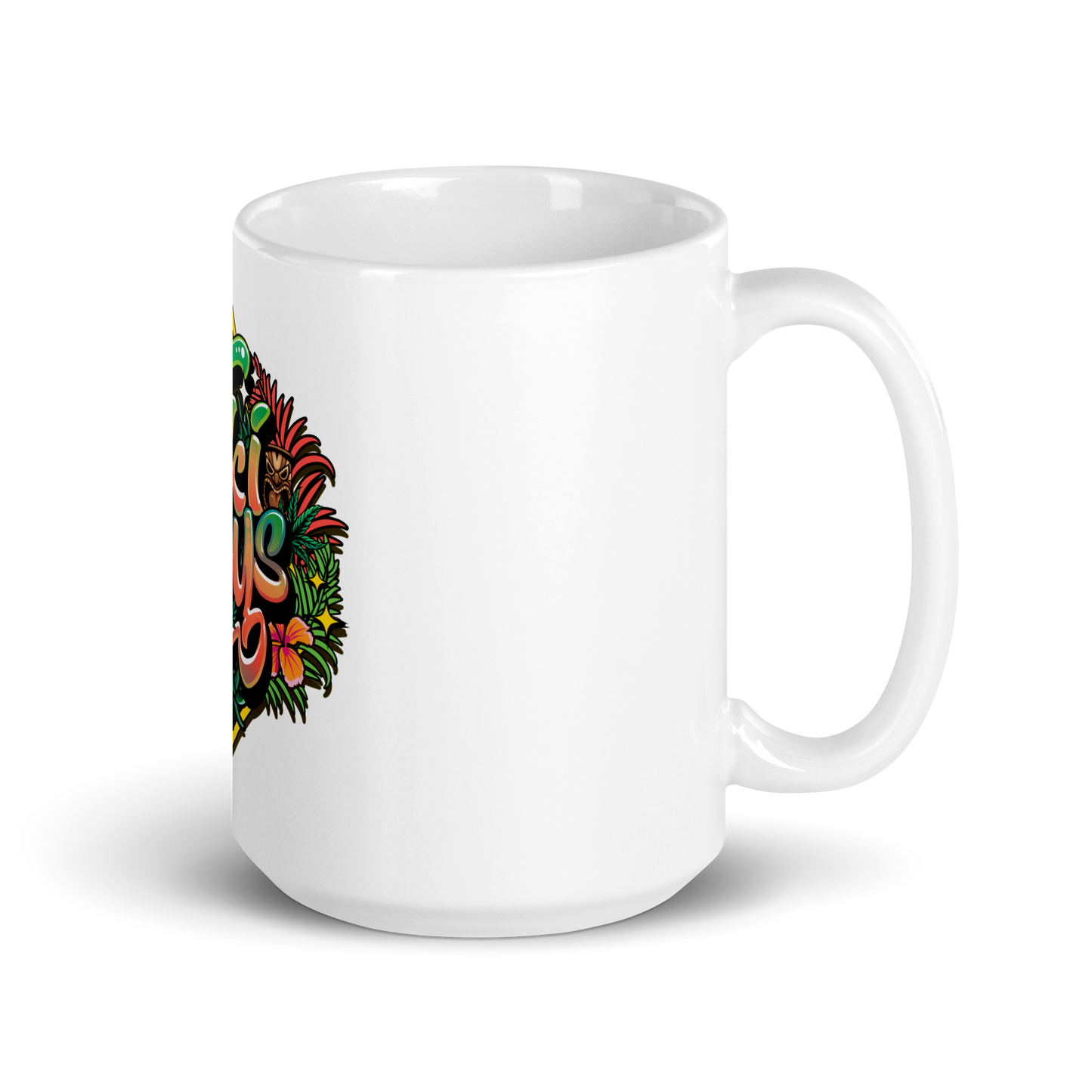 Tiki Boys White glossy mug