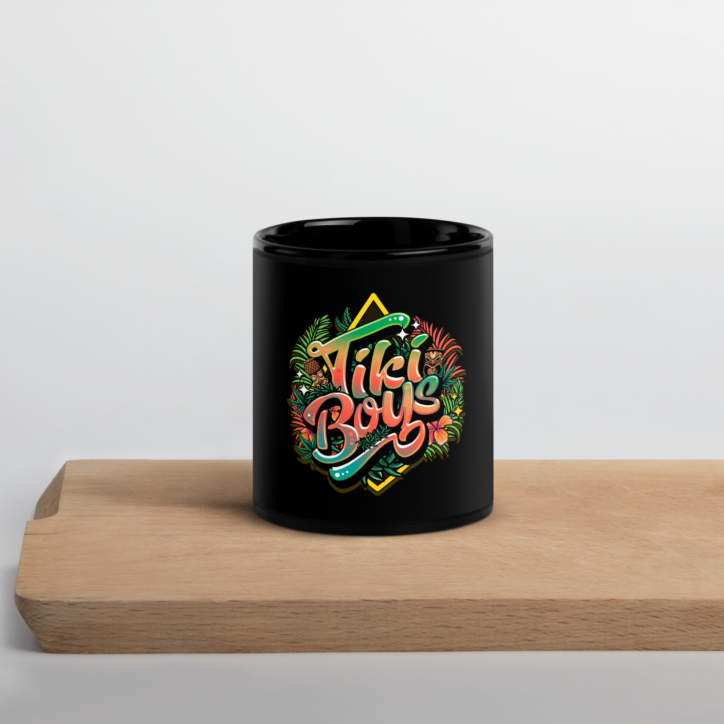 Tiki Boys Black Glossy Mug